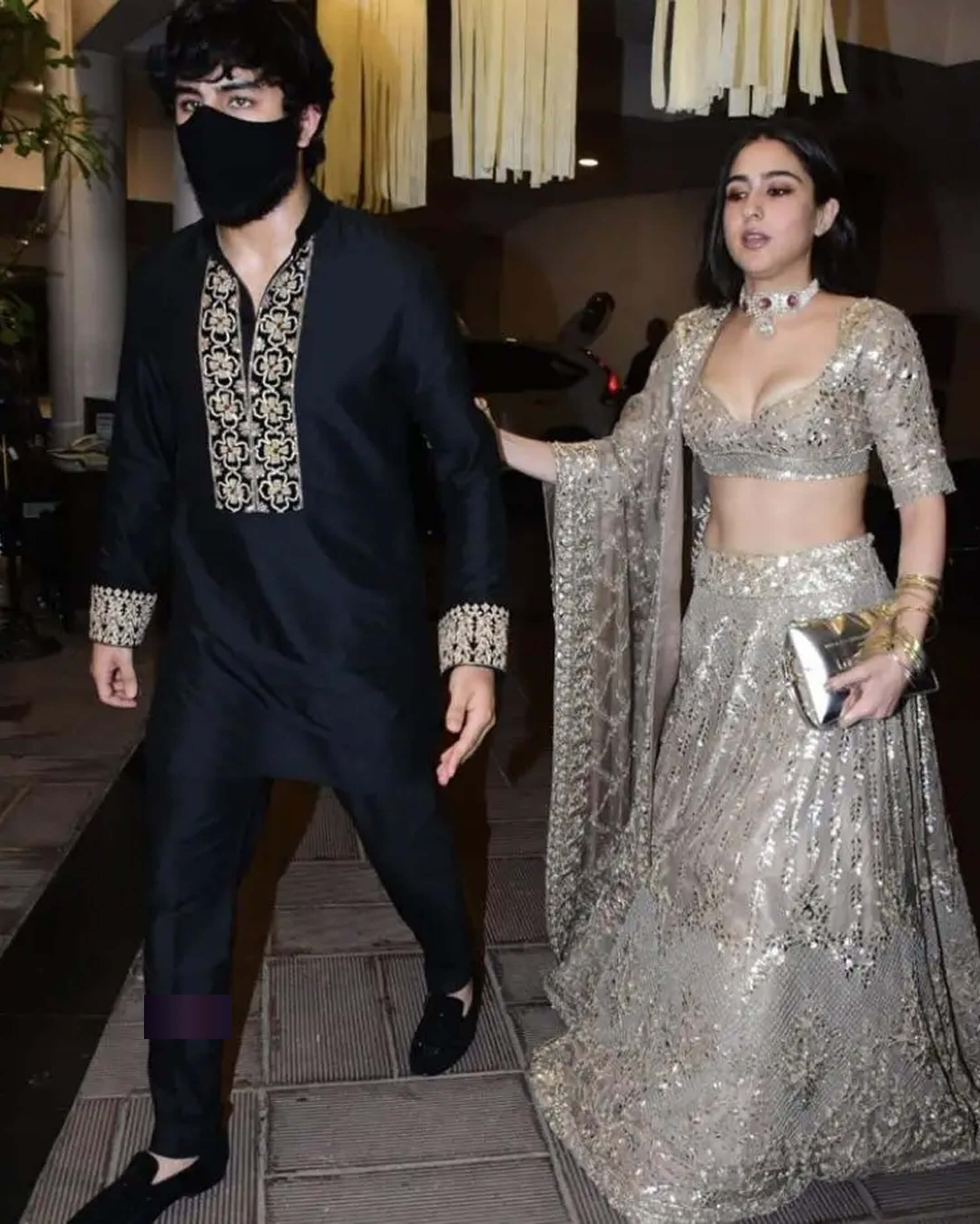 Ibrahim Khan Black Embroidered Kurta Pajama