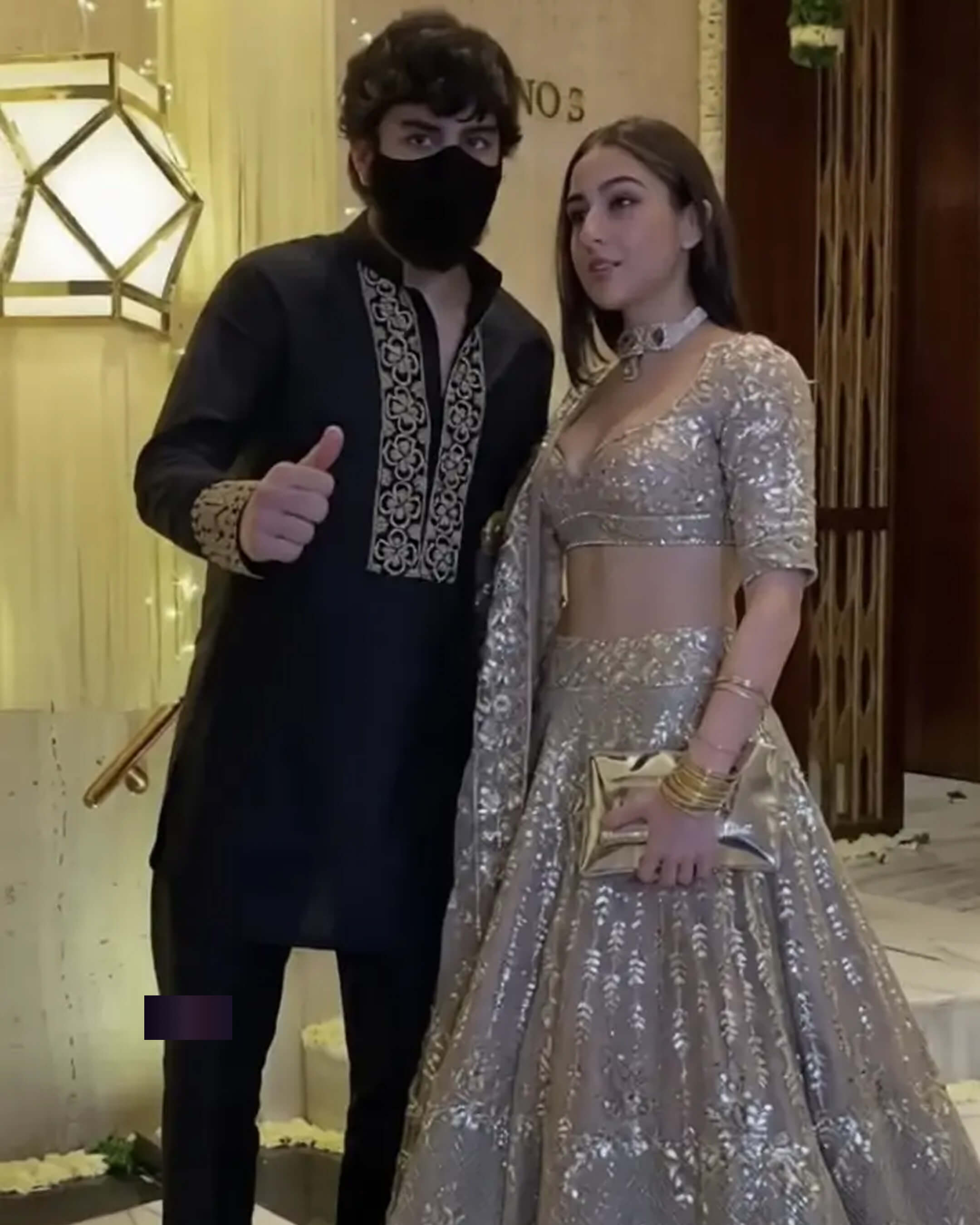 Ibrahim Khan Black Embroidered Kurta Pajama