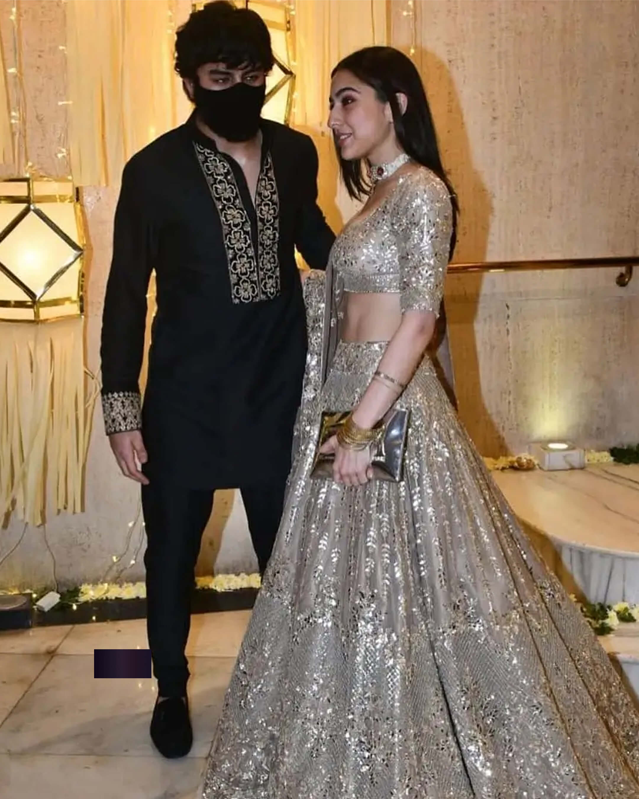Ibrahim Khan Black Embroidered Kurta Pajama