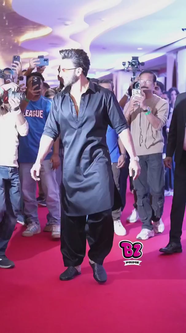 Ranveer Singh Inspired Black Kurta Pajama Set for Men