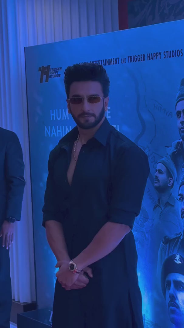 Ranveer Singh Inspired Black Kurta Pajama Set for Men